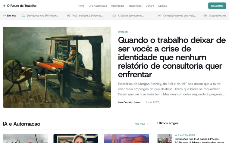 O Futuro do Trabalho homepage