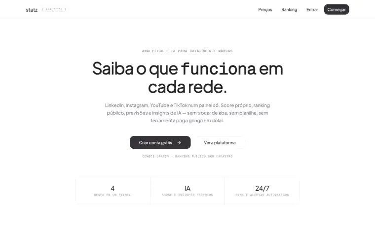 Statz homepage